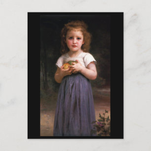 Little Girl Holding Apples in Her Hands Postcard