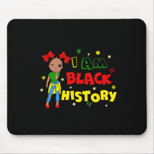 Little Girl I Am Black History Month African Kid T Mouse Pad