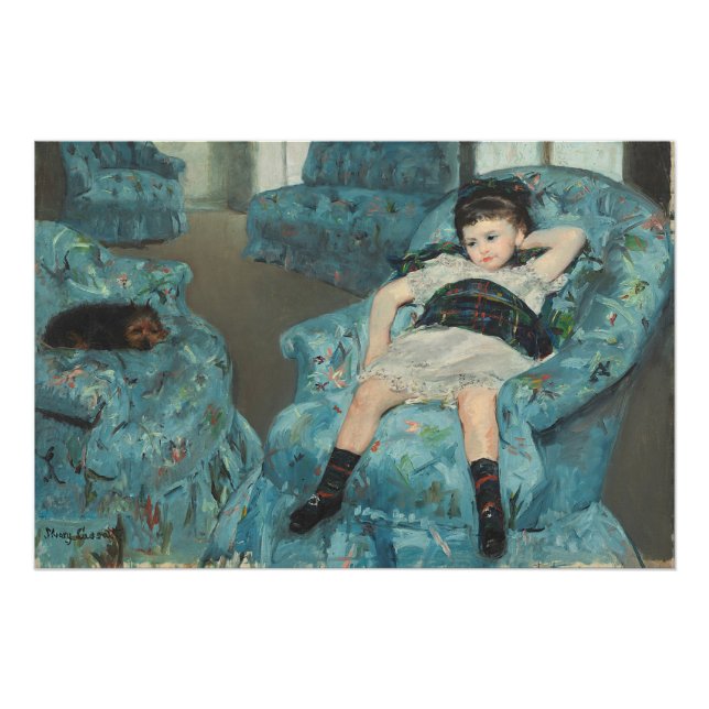 Little Girl in a Blue Armchair, 1878 (oi Poster (Front)