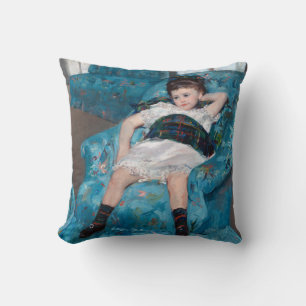 Little Girl in a Blue Armchair, Cassatt Cushion
