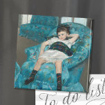 Little Girl in a Blue Armchair | Mary Cassatt Magnet<br><div class="desc">Little Girl in a Blue Armchair (1878) by American impressionist artist Mary Cassatt. Original artwork is an oil painting on canvas. The portrait depicts a young girl lounging on a bright blue chair. 

Use the design tools to add custom text or personalise the image.</div>