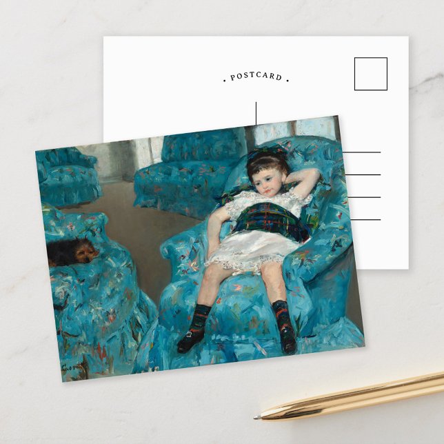 Little Girl in a Blue Armchair | Mary Cassatt Postcard (Creator Uploaded)