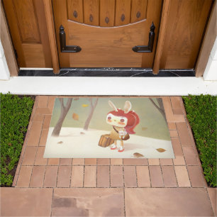 Little Girl Lost in the Forest Doormat