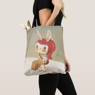 Little Girl Lost in the Forest Tote Bag