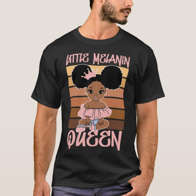 Little Girl Melanin Black History Magic Afro Toddl T-Shirt (Front)