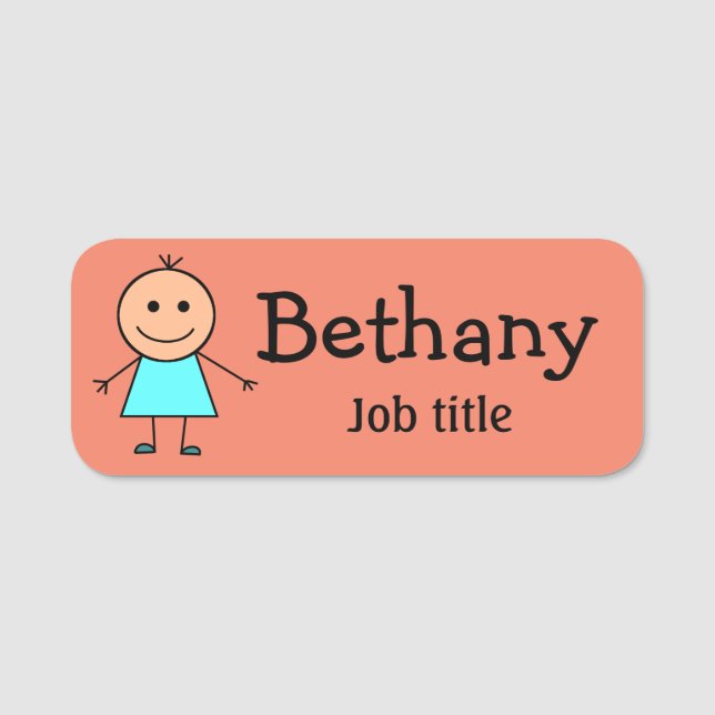 Little Girl Name Tag (Front)