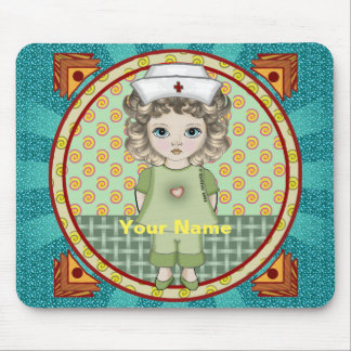 Little girl nurse  mouse pad