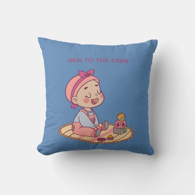 Little Girl Playing Cushion (Front)