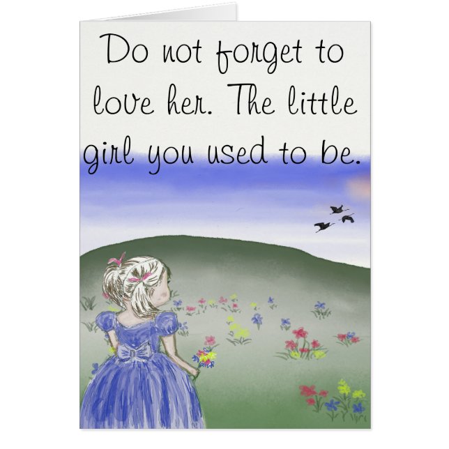 Little girl, postcard (Front)