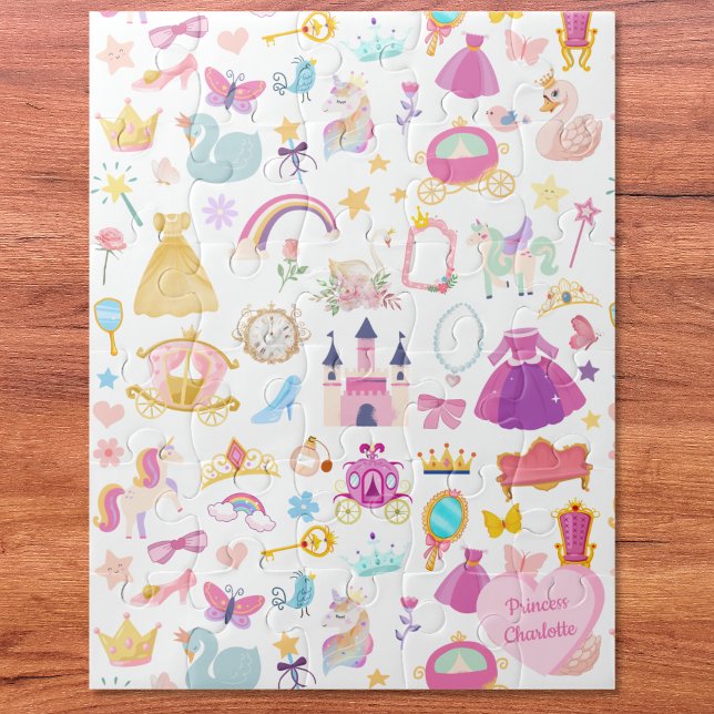 Little Girl Pretty Princess Fairy Tale Pattern Jigsaw Puzzle (Creator Uploaded)