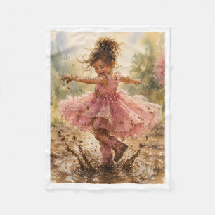 Little Girl Puddle Blanket