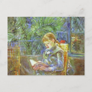 Little GIrl Reading Postcard
