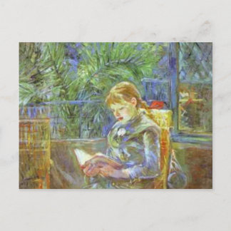 Little GIrl Reading Postcard