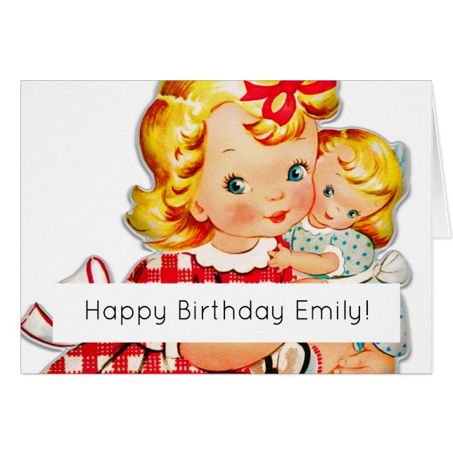 Little girl retro vintage doll child (Front Horizontal)