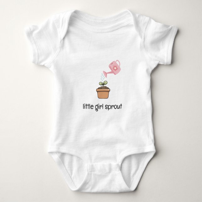 Little Girl Sprout Baby Bodysuit (Front)