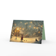 Little Girl Walking in the Snow Custom