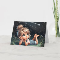 Little Girl Watching Shooting Star