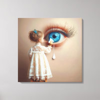 Little Girl Wiping Tears Away