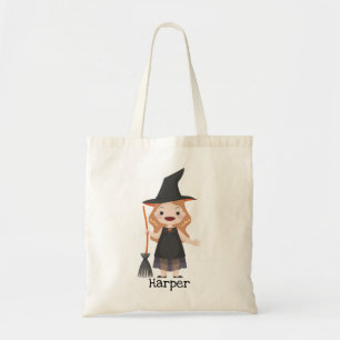 Little Girl Witch Trick or Treat Bag   Halloween