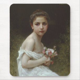 Little Girl With A Bouquet Mouse Pad