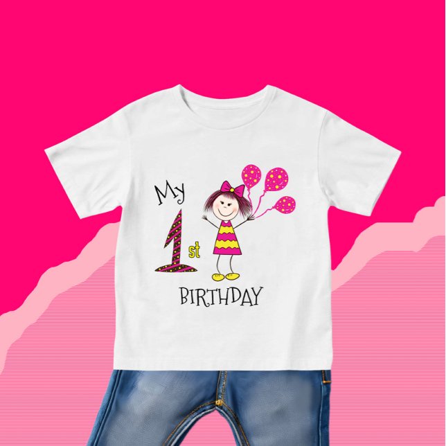 Little girl with balloons  baby T-Shirt (Creator Uploaded)