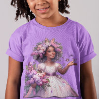 Little Girl With Beautiful Spring Flowers
