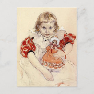 Little Girl with Doll 1897 Postcard
