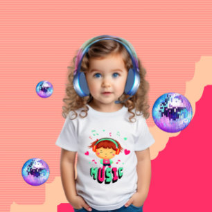 Little girl with music baby T-Shirt