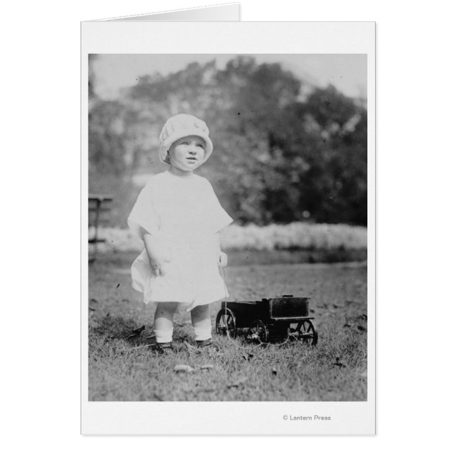 Little Girl with Toy Wagon (Front)