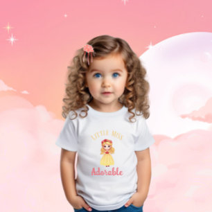 Little girl with yellow dress baby T-Shirt