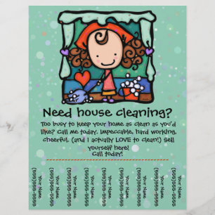 Little Girlie promotes housecleaning business GRN Flyer