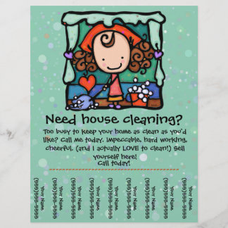Little Girlie promotes housecleaning business GRN Flyer