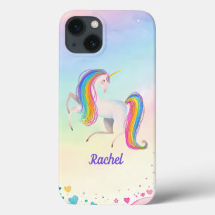 Little Girls Colorful Fantasy Unicorn iPhone 13 Case
