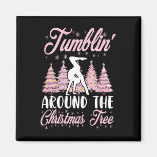 Little Girls Gymnastics Handstand Gymnast Christma Magnet