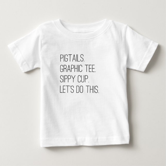 Little Girls Let's Do This Fashion Graphic Tee (Front)