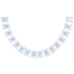 Little Girls Llamacorn Unicorn Birthday Party Bunting