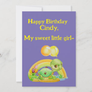 Little Girls Personalised Birthday Greeting Card