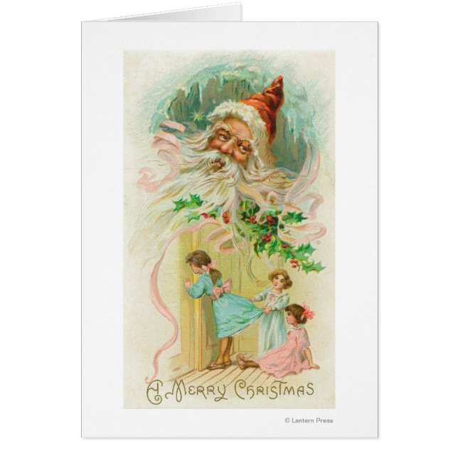 Little Girls Spying through Bedroom Door (Front)