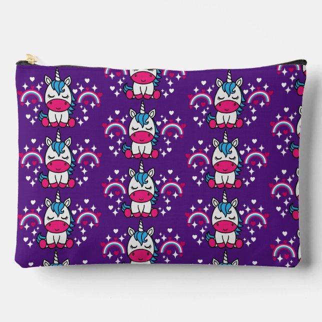 Little Girls Unicorn Pony Accessory Pouch (Front)