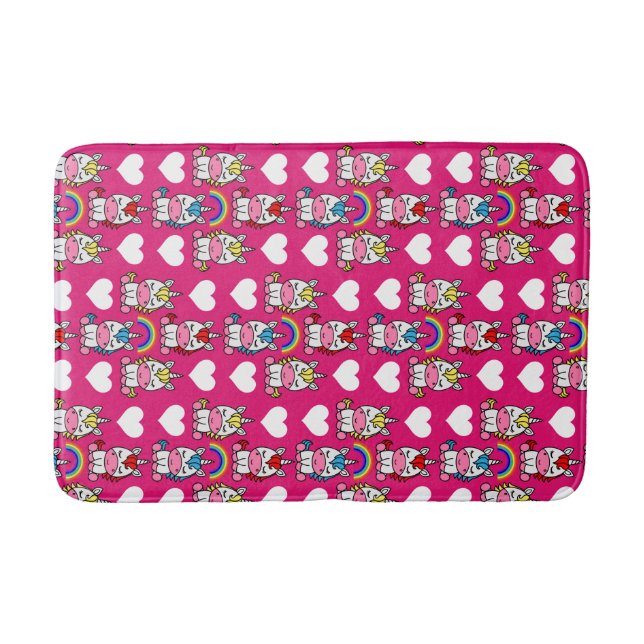 Little Girls Unicorn Pony Bath Mat (Front)