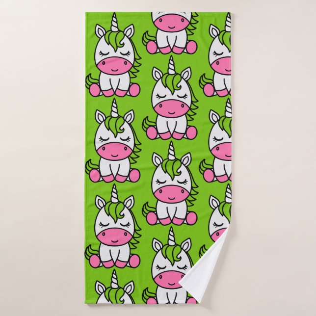 Little Girls Unicorn Pony Bath Towel (Bath Towel)