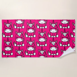 Little Girls Unicorn Pony Beach Towel