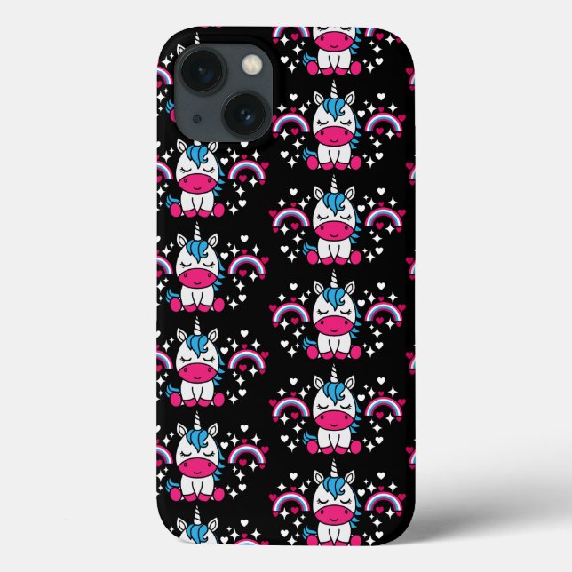 Little Girls Unicorn Pony Case-Mate iPhone Case (Back)