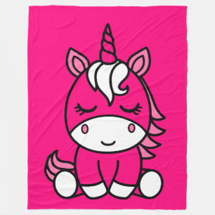 Little Girls Unicorn Pony Fleece Blanket