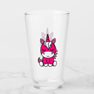 Little Girls Unicorn Pony Glass