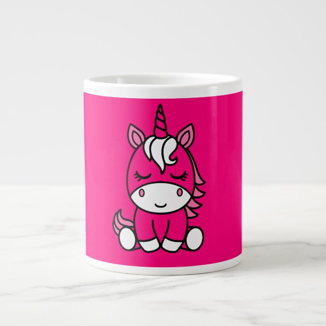 Little Girls Unicorn Pony Large Coffee Mug (Front)