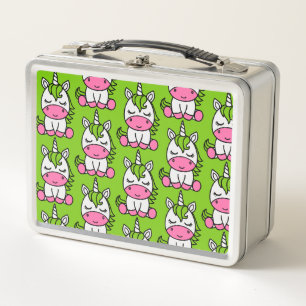 Little Girls Unicorn Pony Metal Lunch Box