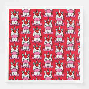Little Girls Unicorn Pony Napkin