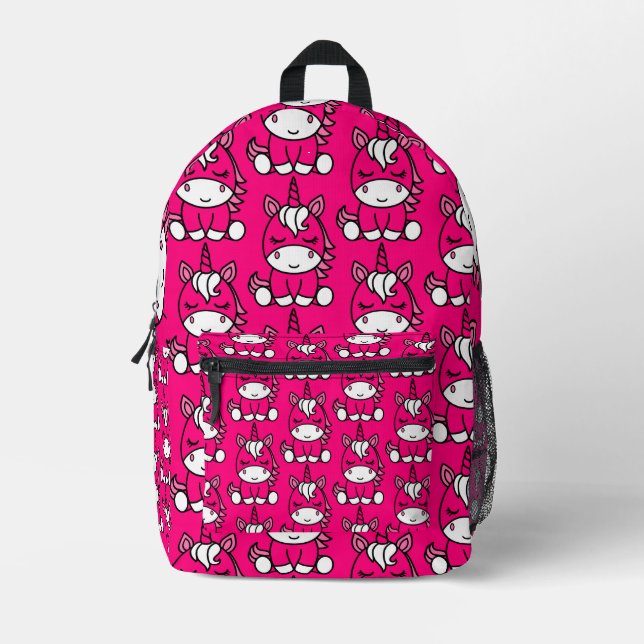 Little Girls Unicorn Pony Printed Backpack (Front)