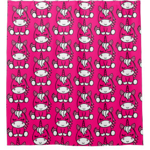 Little Girls Unicorn Pony Shower Curtain